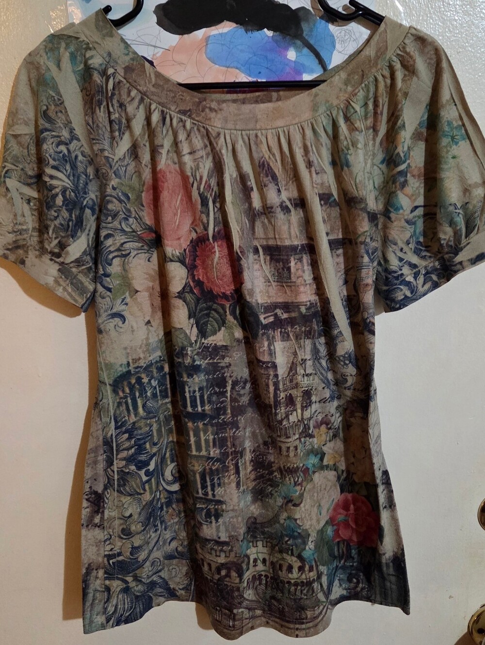 Jessica Max Y2K Vintage Floral City Top Size Large